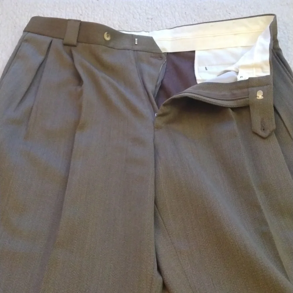 NWT Mark Shale Light Brown Wool Dress Pants  36 - 34 - Picture 5 of 13